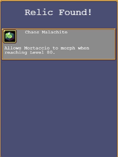 How to Find the Chaos Malachite Relic and Evolve。